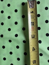 Black Polka Dots On Kiwi Green Michael Miller Vintage Fabric Ooh-la-dot 8 Yards