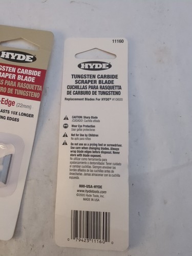 3 Hyde 11160 Hartmetall Ersatzklingen für 10600 7/8" 3 Edge Neu - Bild 3 von 3