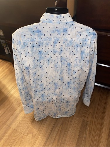 Robert Graham Men's Cuttlefish Sport Shirt Button Up Long Sleeve Blue Size 2XL - Picture 4 of 8