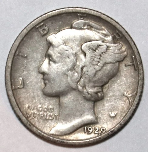 1929-D Mercury Dime - Fine/Very Fine - #1979E - FREE SHIPPING