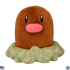 Pokémon Center Diglett Sitting Cuties Plush Toy - 4 Inch Cuddly Collectible