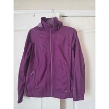 Columbia Omni-Shield Ladies Purple Lightweight Nylon Hooded Rain Jacket M