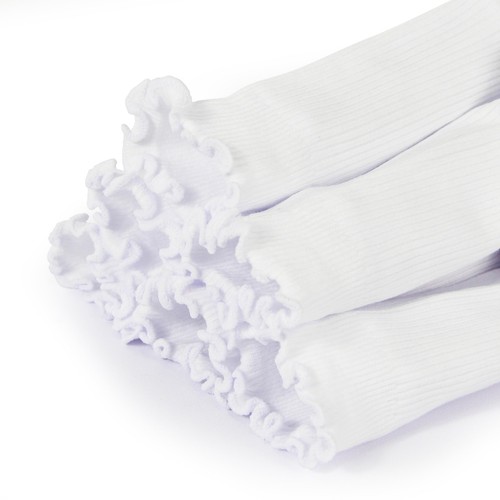 Ruffle Socks Women Lightweight Cotton Sock Turn-Cuff Frilly Sock Casual Above... - Picture 3 of 6