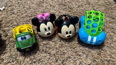 Disney Pixar Oball Go Grippers Mickey Minnie Tractor Car