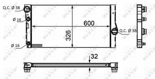 RADIATOR ENGINE COOLING 58466 FOR N47D20C/D20D B47D20A 2.0L 4cyl 3.0L 6cyl - Picture 5 of 12
