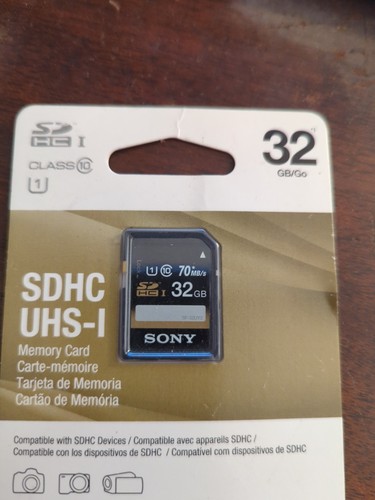 Sony 32GB, Class 10 10MB/s - SDHC UHS-I Card New In Package