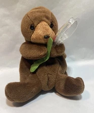 Ty Beanie Baby Babies Seaweed The Otter With Tags Style - 4080 With Errors!