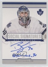 2013-14 Panini Crown Royale Social Signatures Ben Scrivens #SS-SV Auto 0af