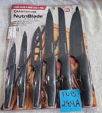 Nutriblade 6 PC Knife Set by Granitestone, Kitchen Chef Knives (PACKAGE Damaged)