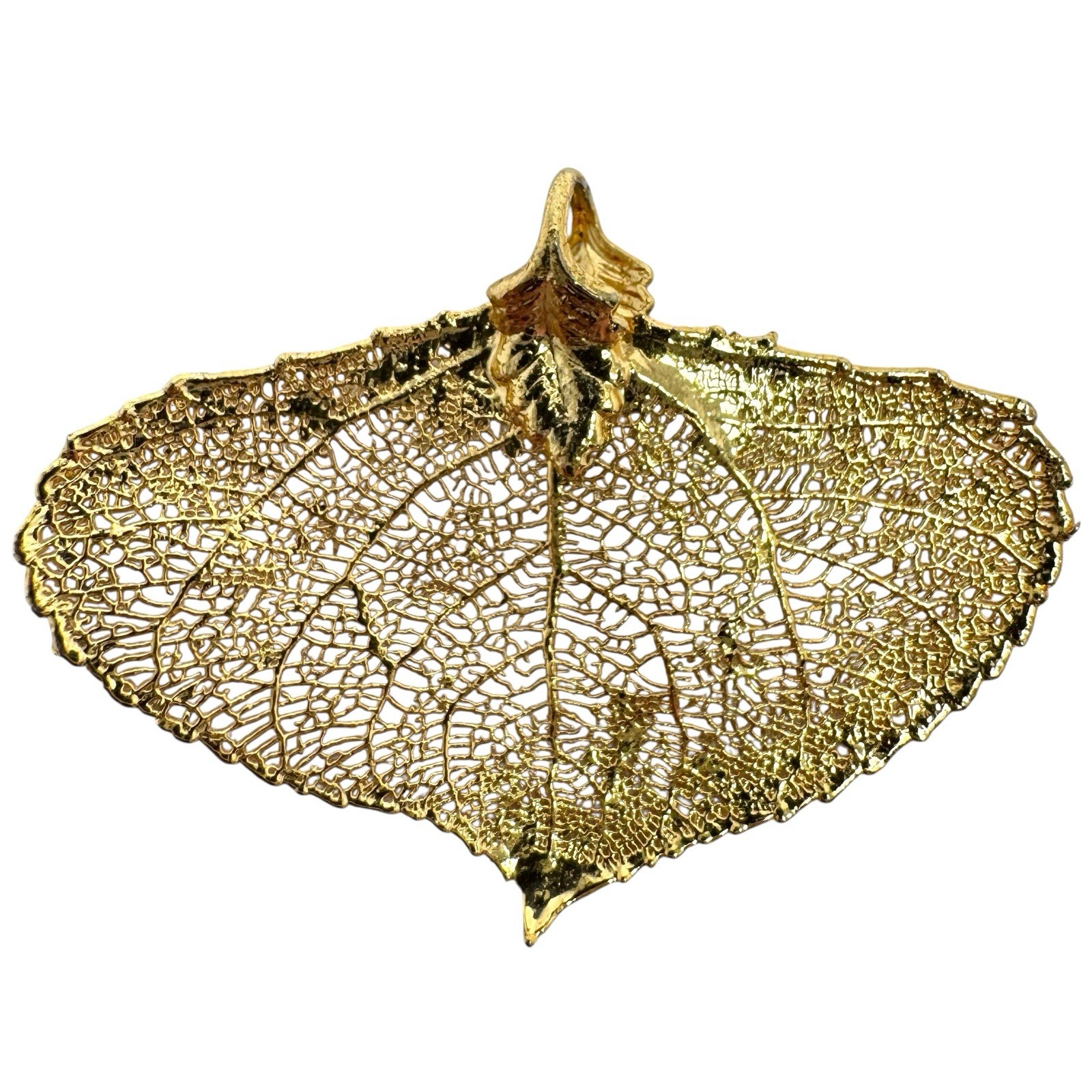 Vintage Lot of Gold Dipped Leaf Pendants & Ginkgo… - image 3