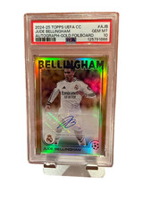 PSA 10 2024-25 Topps UEFA Jude Bellingham Gold Refractor Autograph /50 🟡⚽💎