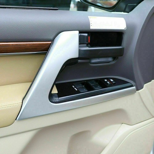 Inner Door Handle Decor Trim Silver 4X For Toyota Land Cruiser LC200 2016-2021 - Picture 6 of 10