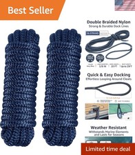 2-Pack Double Braid 3/8 x 20 Dock Lines   Nyl...