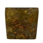 Agate Tissue Box Cover. Solid Natural Stone. Art Deco,Retro, Modern Decor