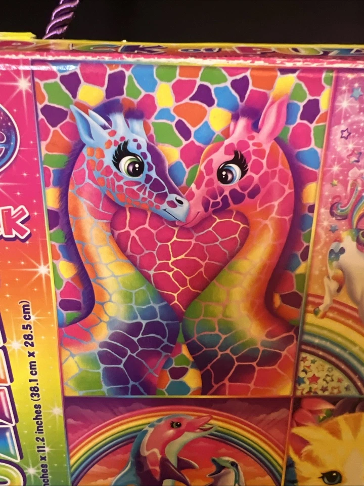 Lisa Frank Puzzles Paquete de 4 100 piezas cada uno 15"x11.2" Unicornios Delfines Gatitos Foto 3 de 4
