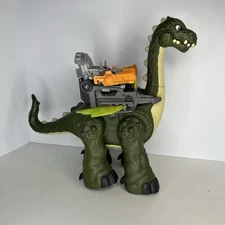 Fisher-Price Imaginext Green Dinosaur 14” Tall TESTED WORKS Missing Pieces 2013