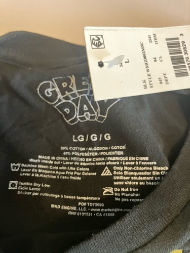 Green Day Dookie Scene T-Shirt Size Large Black C638 - Picture 4 of 5