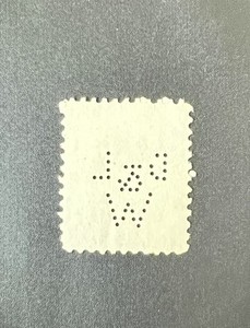 US Perfin Stamp 1933 Scott 732 The Delaware, Lackawanna & Western RR Co. Rated E