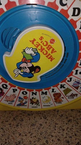 Juguete de colección FUNCIONANDO 1989 Mattel See 'N Say Disney Mickey Mouse ABC probado - Imagen 2 de 4