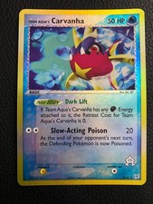 Team Aqua's Carvanha 25/95 Team Magma vs Team Aqua Reverse Holo