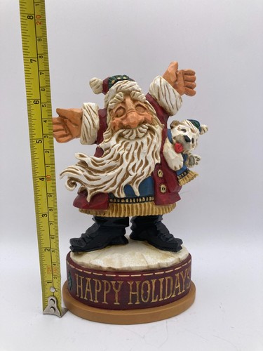 David Frykman Weihnachtsmann Weihnachtsfigur Eisbär Volkskunst SIGNIERT 1998 - Bild 3 von 8
