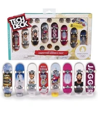 Tech Deck, Competition Legends 8-Pack Fingerboards with Collectible Cards,