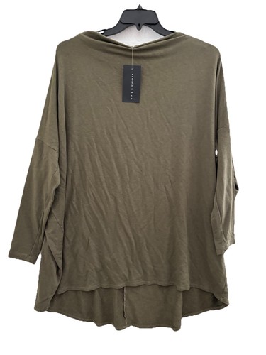 Bryn Walker Dimitri Tunika French Terry Erbette olivgrün Oversize XL neu mit Etikett $ 170 - Bild 1 von 8