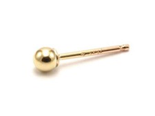 Yellow Gold Filled Stud Earring with 3mm Ball Sold in 10 Piece Pack 5 Pairs 