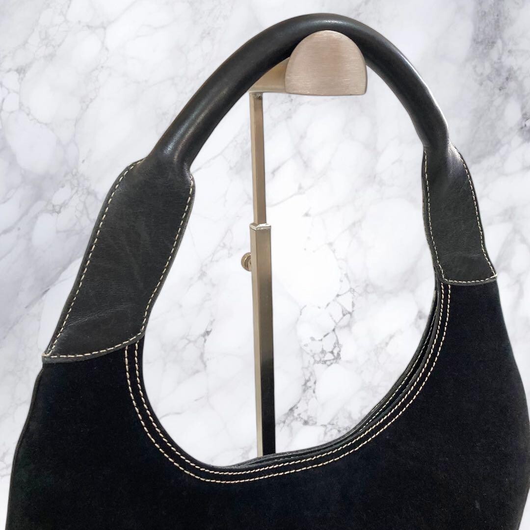 Salvatore Ferragamo Vintage One Shoulder Bag Suede Leather Salvatore Ferragamo Vintage One Shoulder Bag Suede Leather