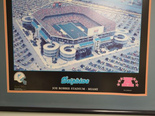 MIAMI DOLPHINS Joe Robbie Stadium NFL Football Original Matted And Framed Photo - Picture 2 of 4