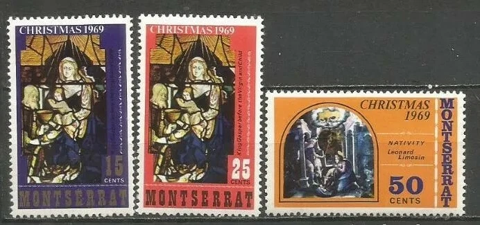 MONTSERRAT, COLONIA BRITÁNICA 1969. JUEGO COMPLETO SELLOS YVERT 224/226 MNH Foto 2 de 2