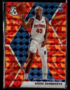 2019-20 Panini Mosaic #243 Sekou Doumbouya Reactive Orange card