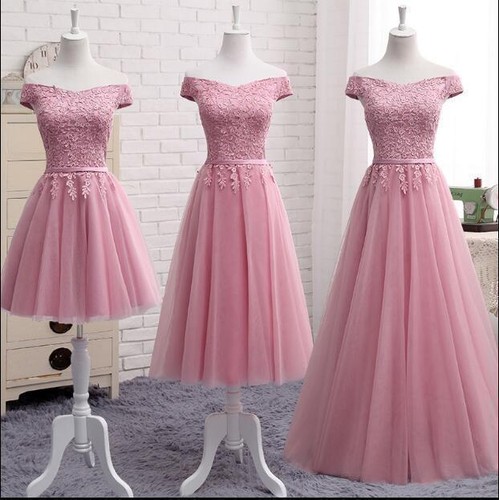 Women Evening Party Prom Ball Gowns Lace Wedding Bridesmaid Dresses Dress Formal - Picture 2 of 13