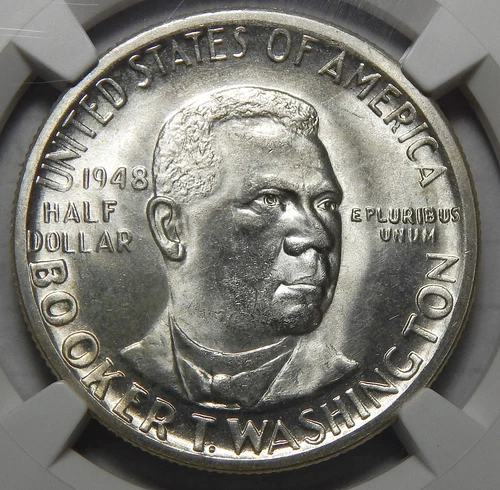 1948-S NGC MS67 BOOKER T. WASHINGTON HALF DOLLAR SILVER COMMEMORATIVE