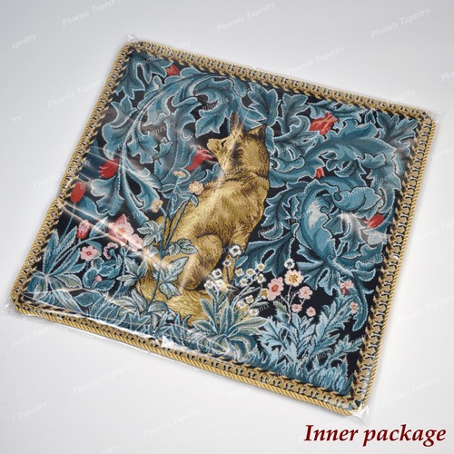 Jacquard Weave Tapestry Pillow Cushion Cover William Morris - Fox, 18”x18", AU - Picture 2 of 5