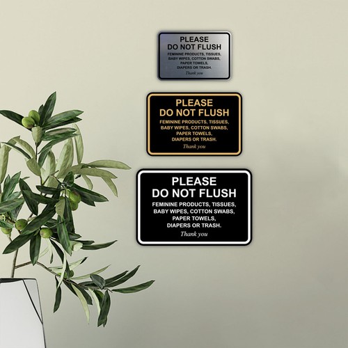 Please Do Not Flush Feminine Products, Tissues, Baby Wipes, Cotton Swabs... - Picture 4 of 48