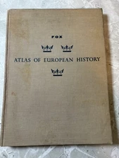 Atlas of European History by Fox HC 1957 1st Ed Free Shipping VINTAGE