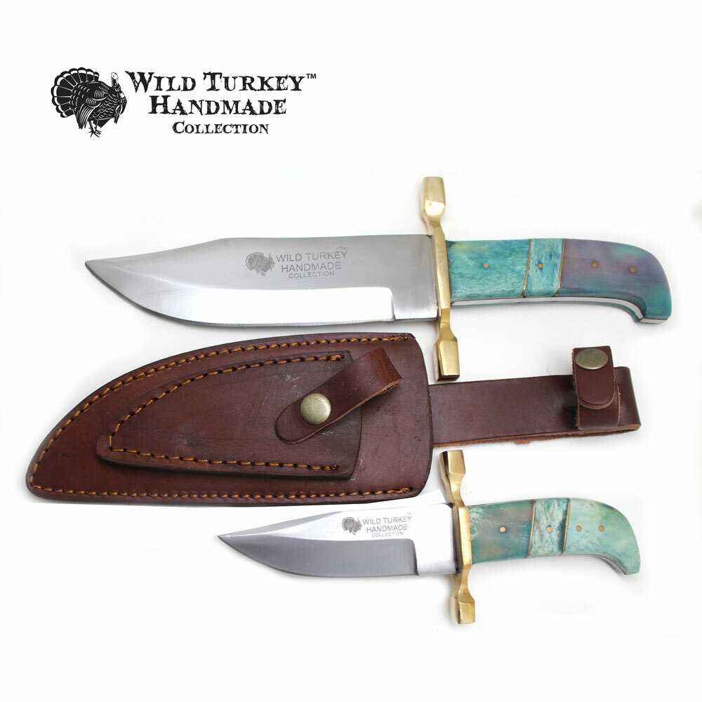 Wild Turkey Handmade Collection 2 Piece Gift Set Bowie Knife Wild Turkey Handmade Collection 2 Piece Gift Set Bowie Knife