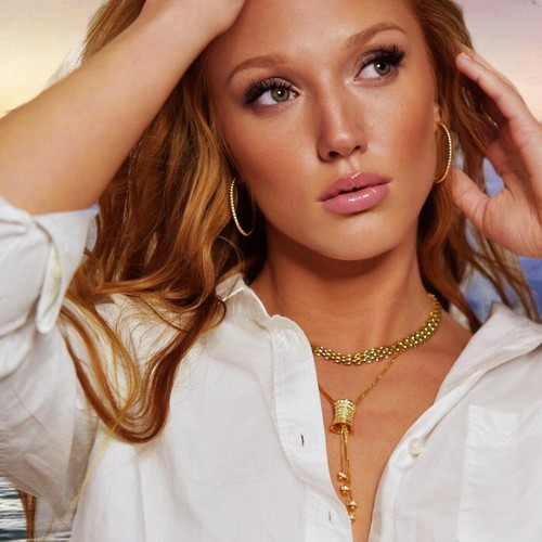 Damen Kette mit Anhänger Gold Zirkonia weiß 750 Gold 18 Karat vergoldet A2657DS - Bild 2 von 6