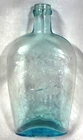 c1860's CIVIL WAR ERA fantastic UNION CLASPED HANDS & EAGLE aqua PINT- PRISTINE!