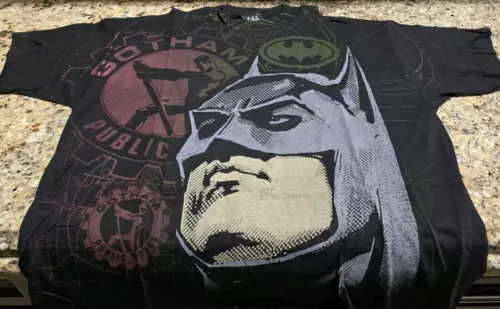 VINTAGE 90'S BATMAN ALL OVER PRINT T-SHIRT XL RARE NEW RARE AOP 