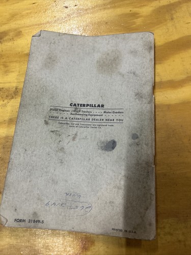CAT CATERPILLAR Nº 977 CARGADOR TRAXCAVADORA OPERACIÓN MANTENIMIENTO 20A1-UP MANUAL - Imagen 2 de 6