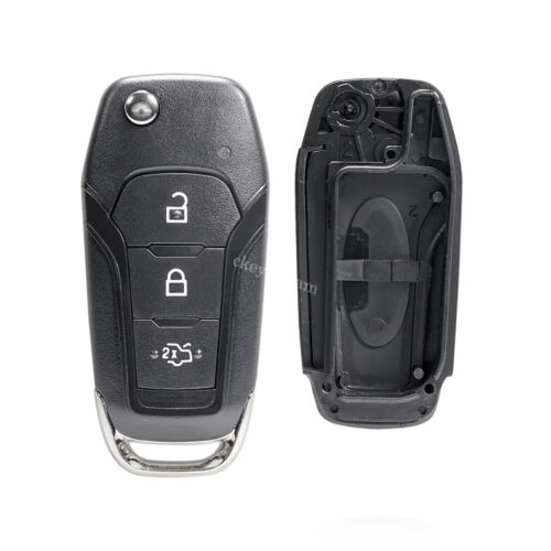 3 Button Flip Key Fob Case Blade For Ford Fiesta Mondeo MK5 2015 2016 2017 2018 - Picture 3 of 9