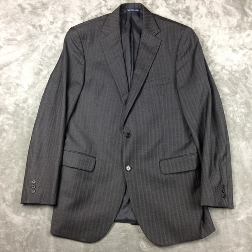 Loro Piana Coppley Mens Sport Coat Blazer Grey Stripe Wool 40 XT Made in Canada - Imagen 1 de 16