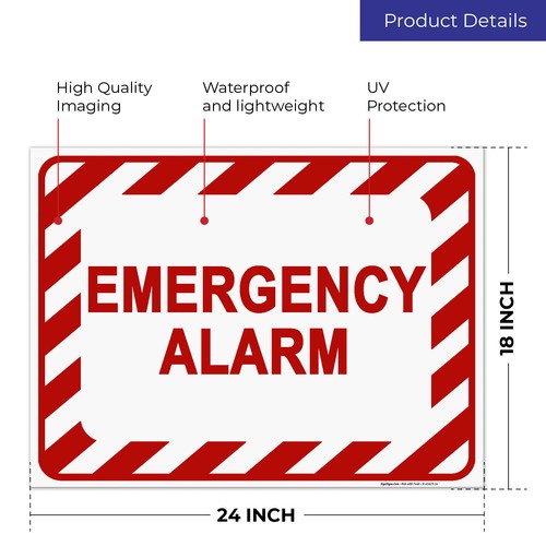 Emergency Alarm Sign, - Picture 52 of 86
