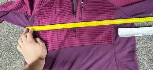 Macpac Merino Wool Jacket Womens Size 16 Purple 1/2 Zip Fleece Hoodie Ladies - Picture 10 of 14