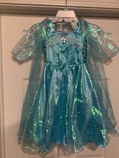 Candy  s Aqua Blue Princess Costume Dress W/ Cape Only Child Size 3 Dress Up Elsa