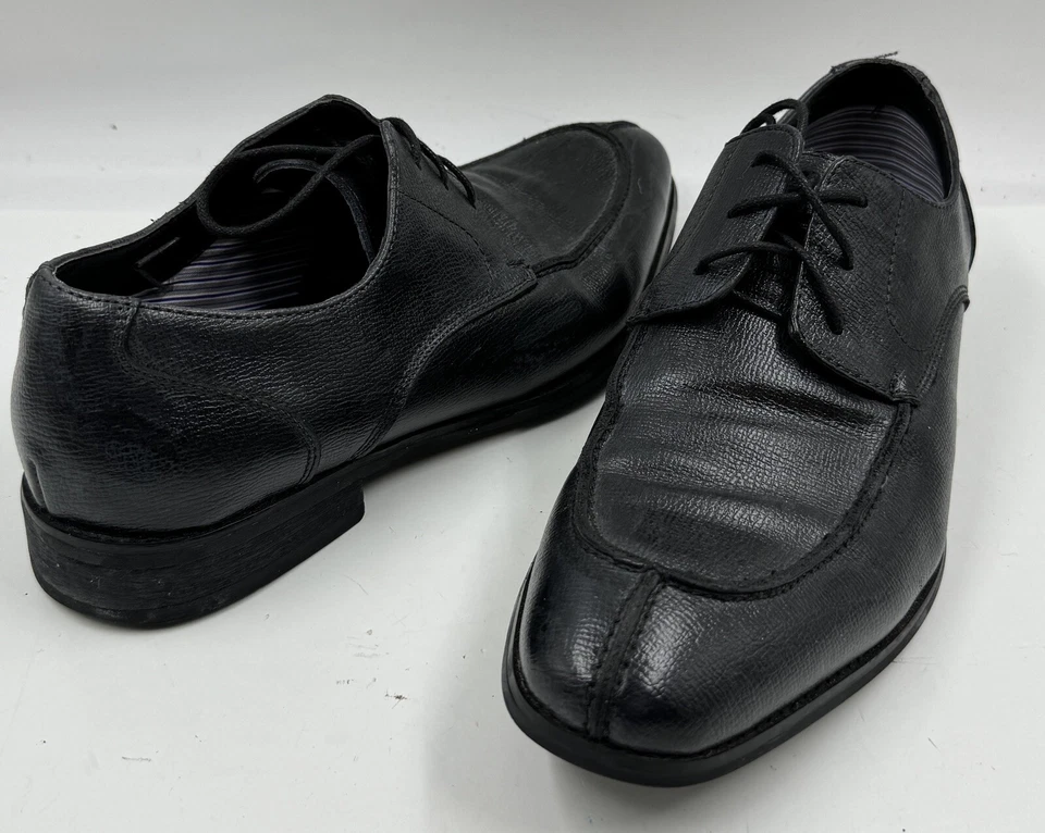 Robert Wayne WaltShoes Men's Size 10 Black Leather Oxford Dress Shoes - Image 2 of 4