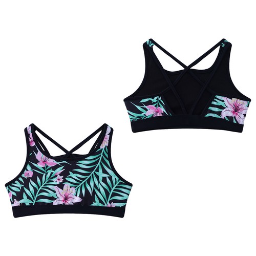 UK 2Pcs Kids Girls Printed Swimsuit Bikini Set Crop Top Vest and Shorts Outfits - Picture 126 of 127