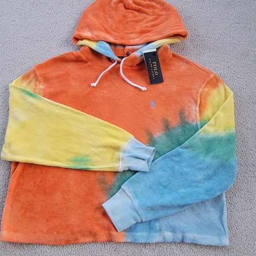 Polo Ralph Lauren Womens French Terry Tie Dye Cropped Hoodie Beach Small - Picture 13 of 14